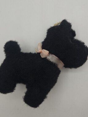 Scottish Terrier Scottie Dog Plush with Hanger and Pink Bow